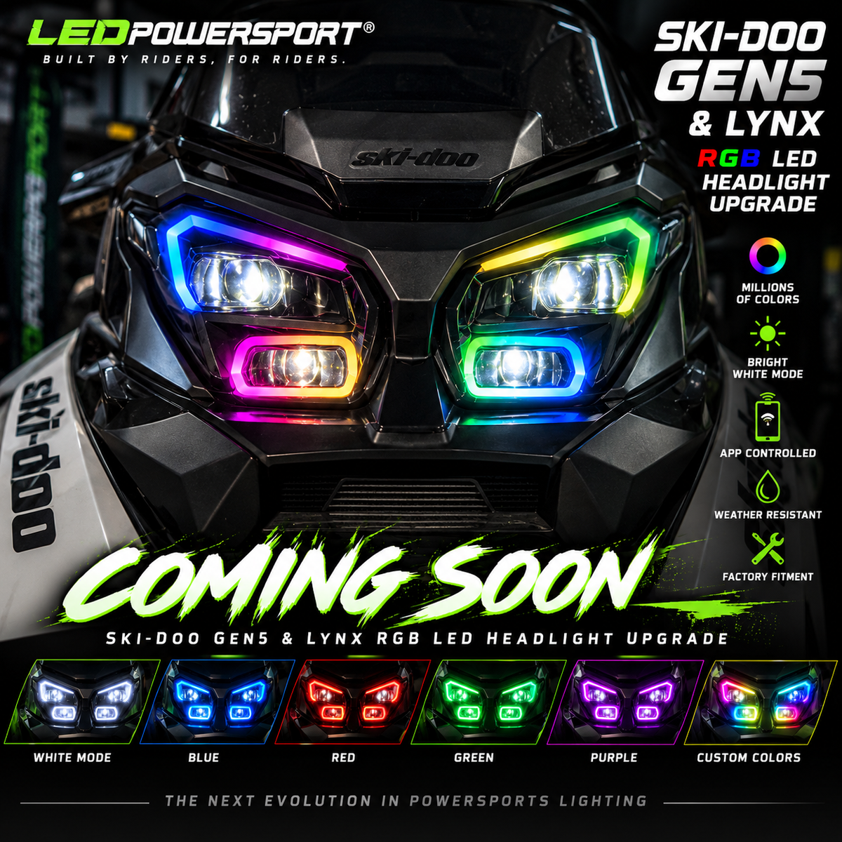 Ski-Doo Gen5 & Lynx RGB LED Headlight Upgrade – Coming Soon | LEDPowersport®
