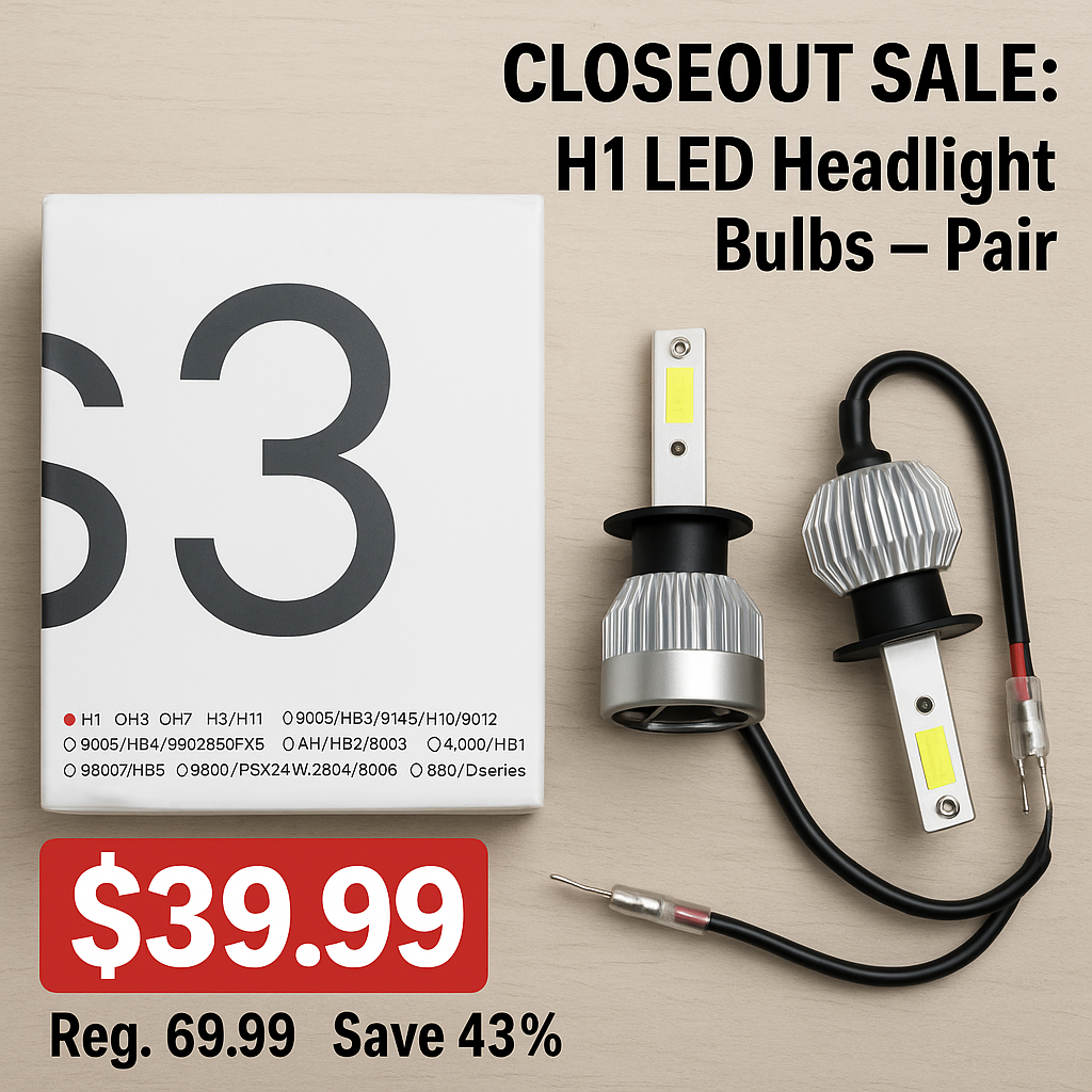 Closeout S3 Series H1 LED Headlight Bulbs – Pair | LEDPowersport™