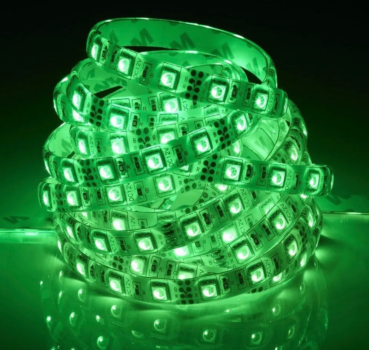 GREEN Snowmobile LED Under glow Strip lighting underglow spool 5050 SMD waterproof
