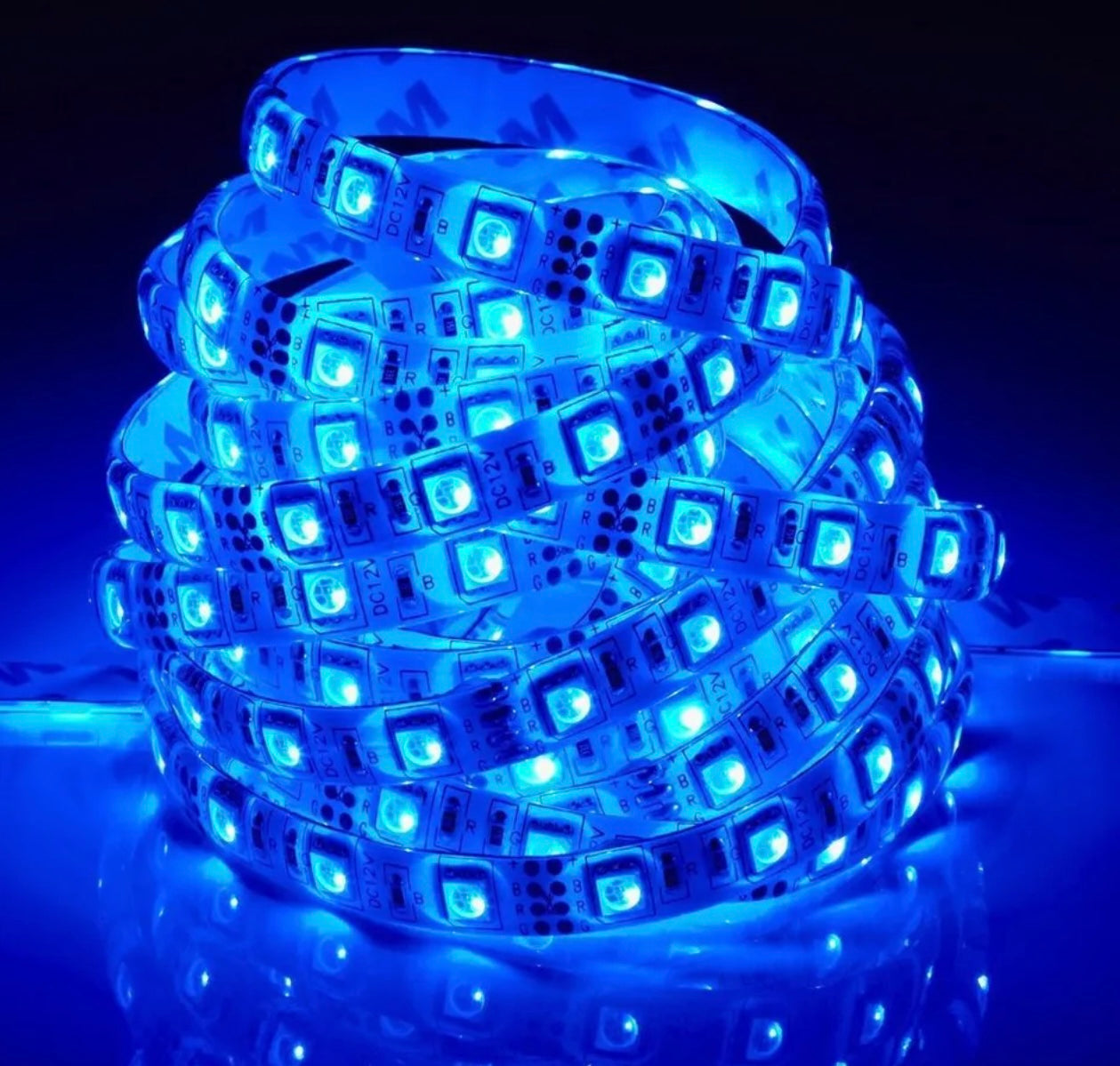 BLUE Snowmobile LED Under glow Strip lighting underglow spool 5050 SMD waterproof