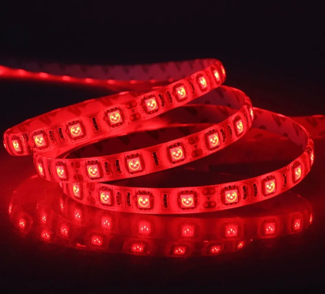 RED Snowmobile LED Under glow Strip lighting underglow spool 5050 SMD waterproof