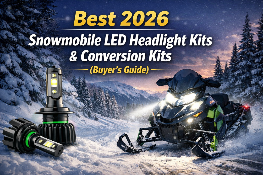 Best 2026 snowmobile LED headlight kits and LED headlight conversion kits with bright white trail lighting
