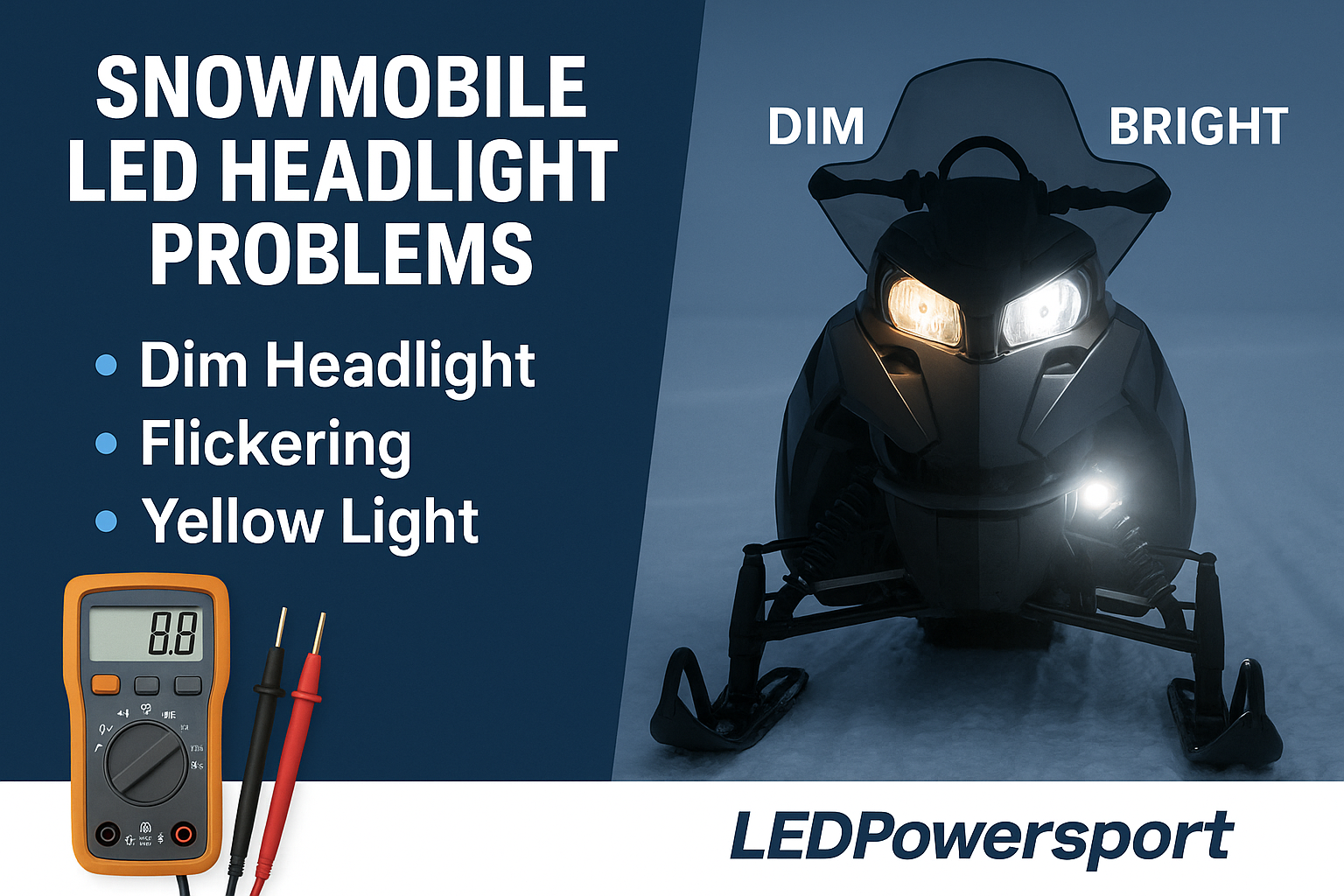 Snowmobile Headlight Problems: 10 Fixes for Dim, Flickering, Yellow ...