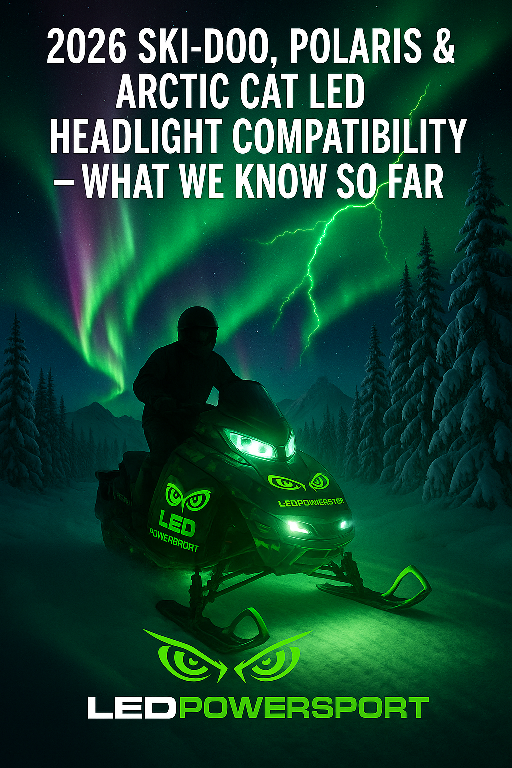 2026 Model Snowmobole LED Headlight upgrade compatibility image by LEDPowersport 
