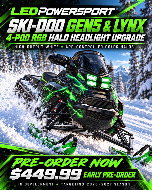 Ski-Doo Gen5 & Lynx RGB LED Headlight Upgrade – Coming Soon | LEDPowersport®