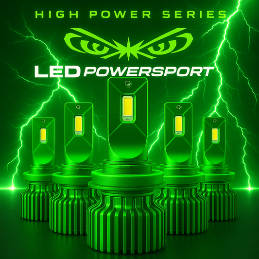 NEW 2025 HIGH POWER SERIES 130 WATT LED Headlight Conversion Kit (LEDPowersport Brand) For ALL Powersports