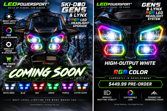 Ski-Doo Gen5 & Lynx RGB LED Headlight Upgrade – Coming Soon | LEDPowersport®