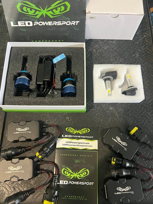 2019 Arctic Cat Lynx 2000 LT Complete LED Headlight Kit with Rectifiers