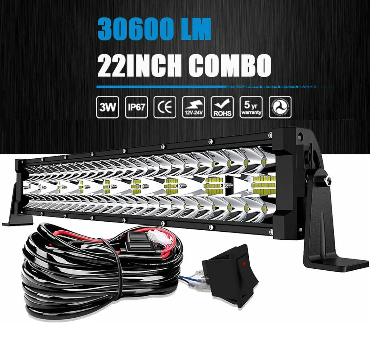 Led Ladder Bar LED Light Bar (22” Three Row) 6-6500k Crisp White – LEDPowersport