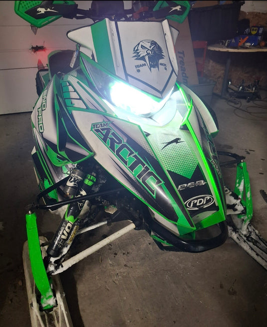 2012-2013 Arctic Cat Sno Pro F800 & Limited LED Headlight Upgrade Kit Plug & Play High Low