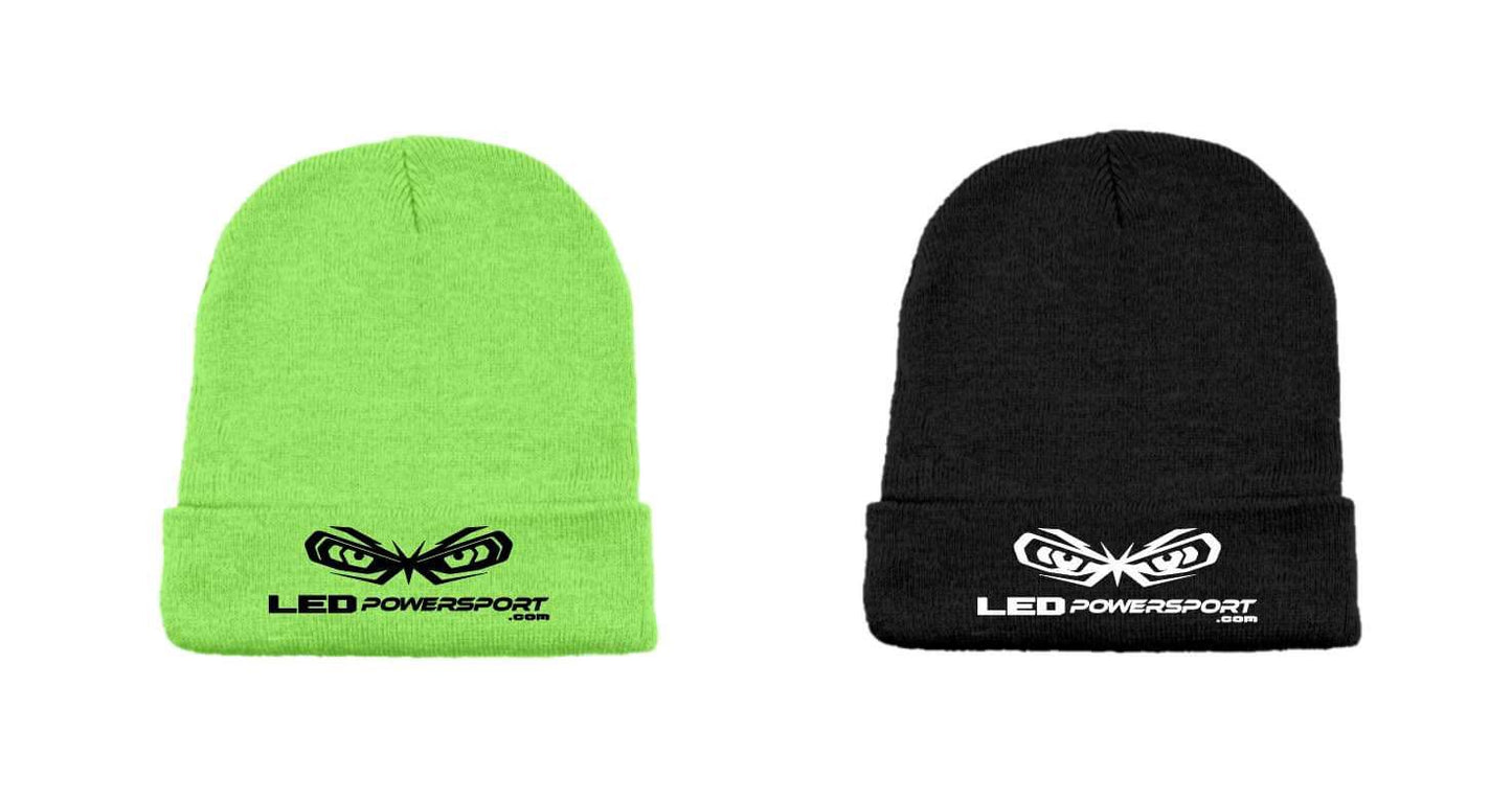 LEDPowersport Beanie – Black or Green Winter Skull Cap